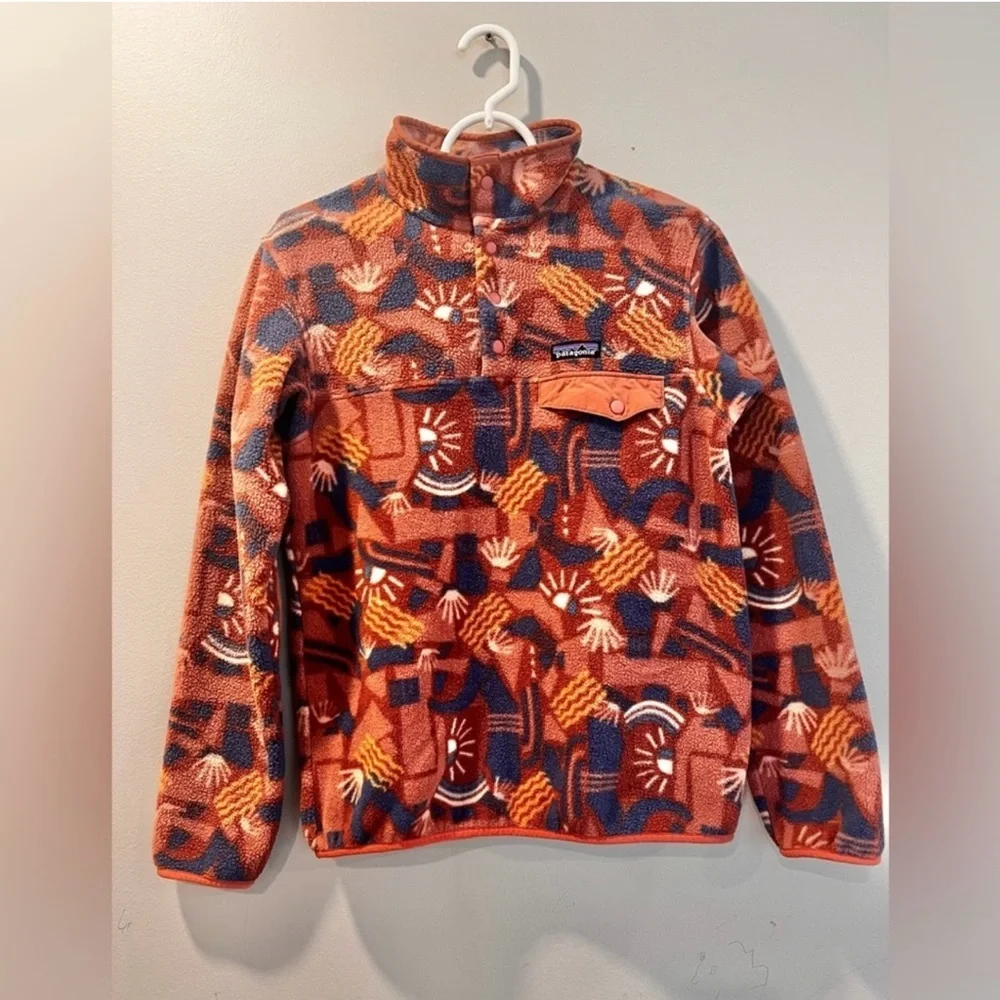 NWOT RARE Patagonia Synchilla Snap T Canyon Block Big Sisu Fleece Pullover Sz Xs - Picture 3 of 11